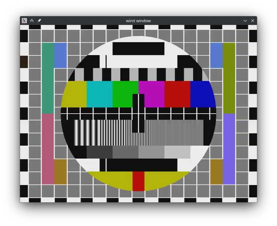 A window created by winit showing the test pattern image